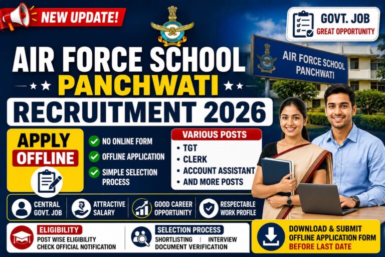 Air Force School Panchwati Recruitment 2026