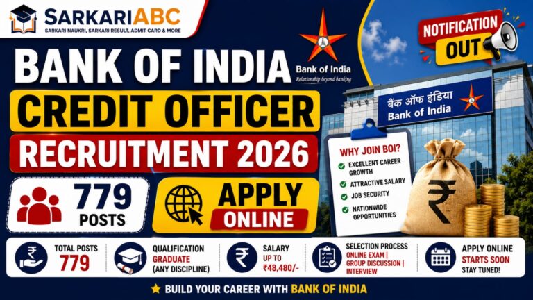 Bank Of India Credit Officer Recruitment 2026