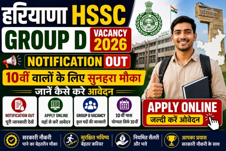 Haryana HSSC Group D Vacancy 2026
