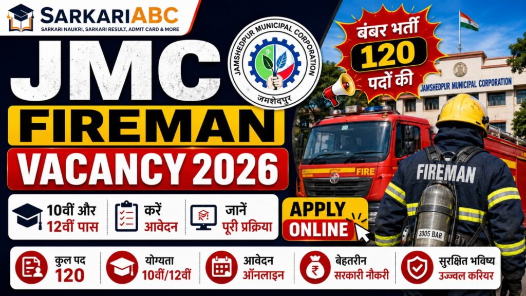 JMC Fireman Vacancy 2026