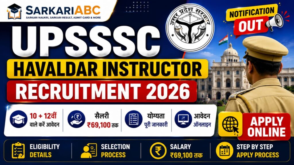 UPSSSC Havaldar Instructor Recruitment 2026