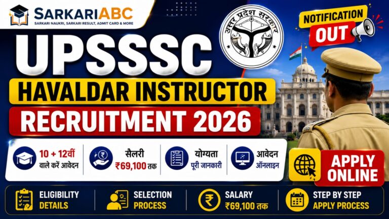 UPSSSC Havaldar Instructor Recruitment 2026