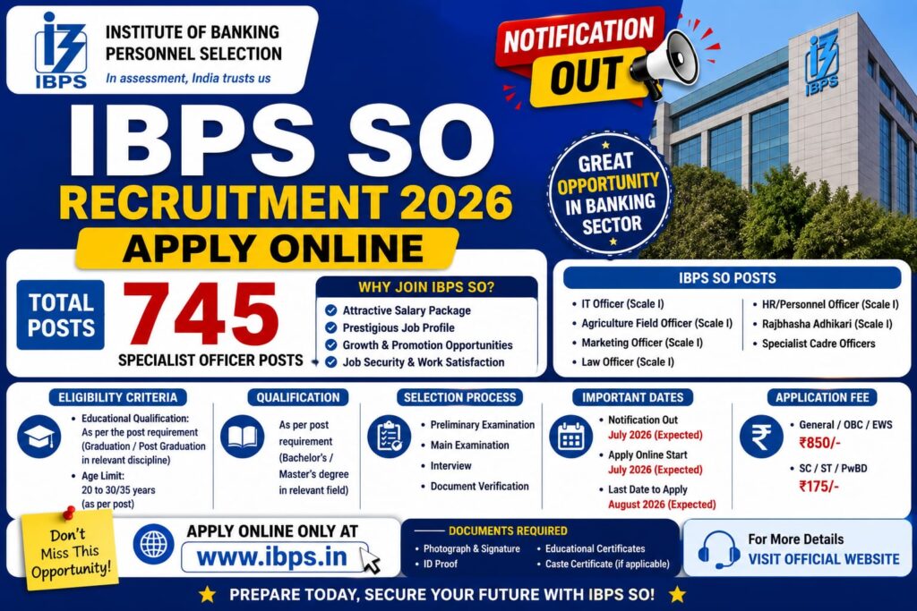 IBPS SO Recruitment 2026
