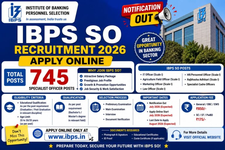 IBPS SO Recruitment 2026