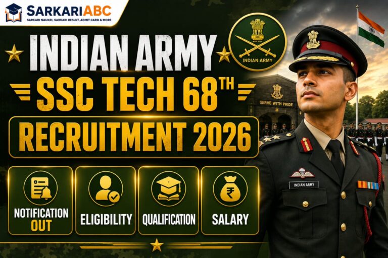 Indian Army SSC Tech 68th Recruitment 2026