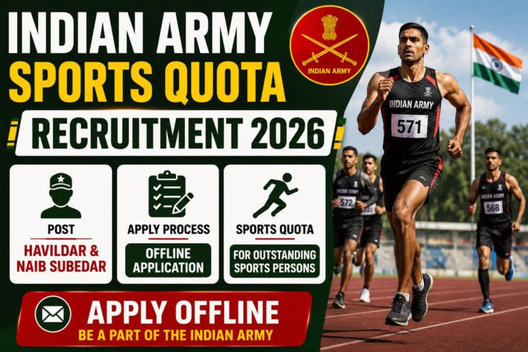 Indian Army Sports Quota Recruitment 2026