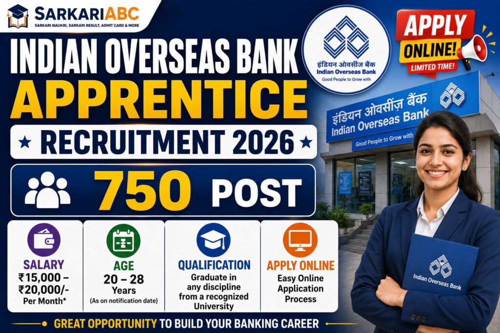 Indian Overseas Bank Apprentice Recruitment 2026