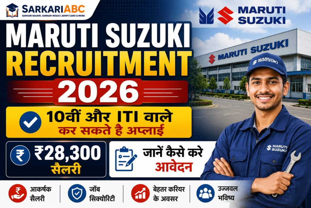 Maruti Suzuki Recruitment 2026