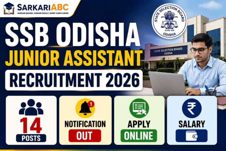 SSB Odisha Junior Assistant Recruitment 2026