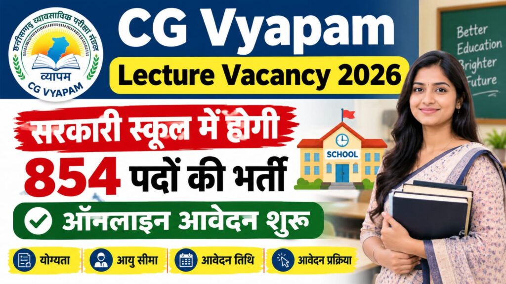 CG Vyapam Lecturer Vacancy 2026
