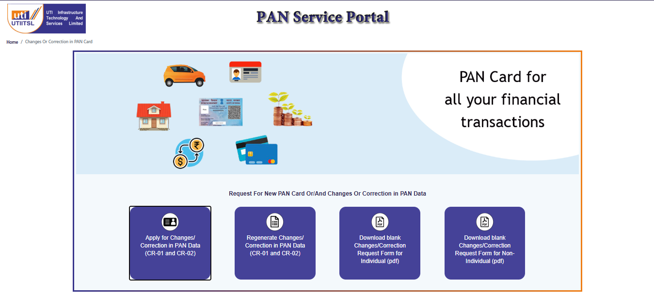 Pan Card Correction Online 2026
